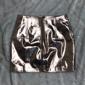 Reflective mini skirt